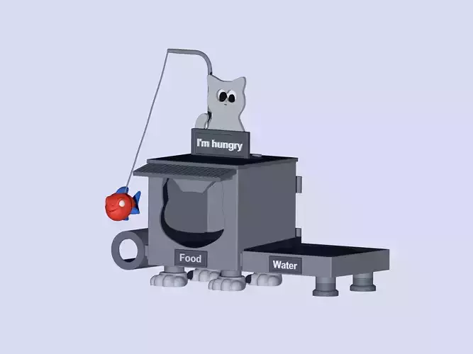 Street feeder for stray cats Free 3D print model