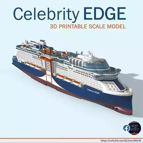 Celebrity EDGE cruise ship print ready model 3D print model