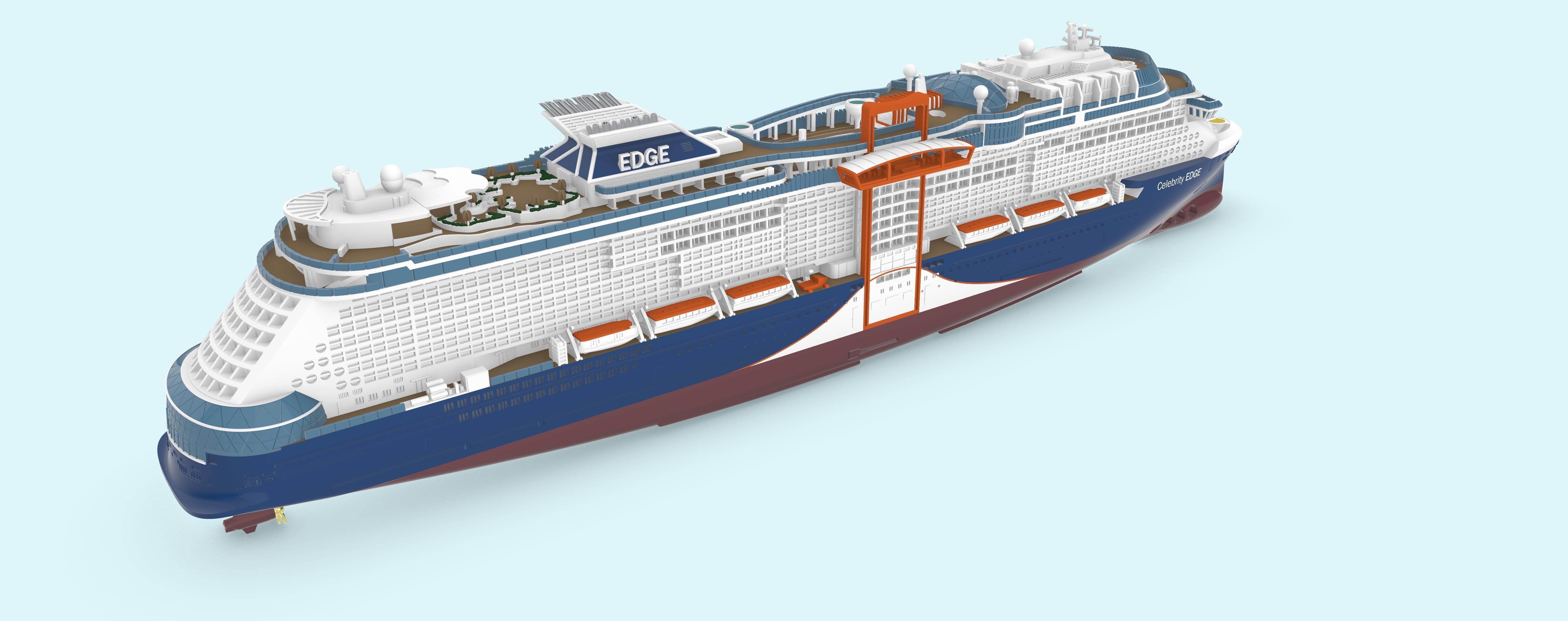 Celebrity EDGE cruise ship print ready model 3D print model_3