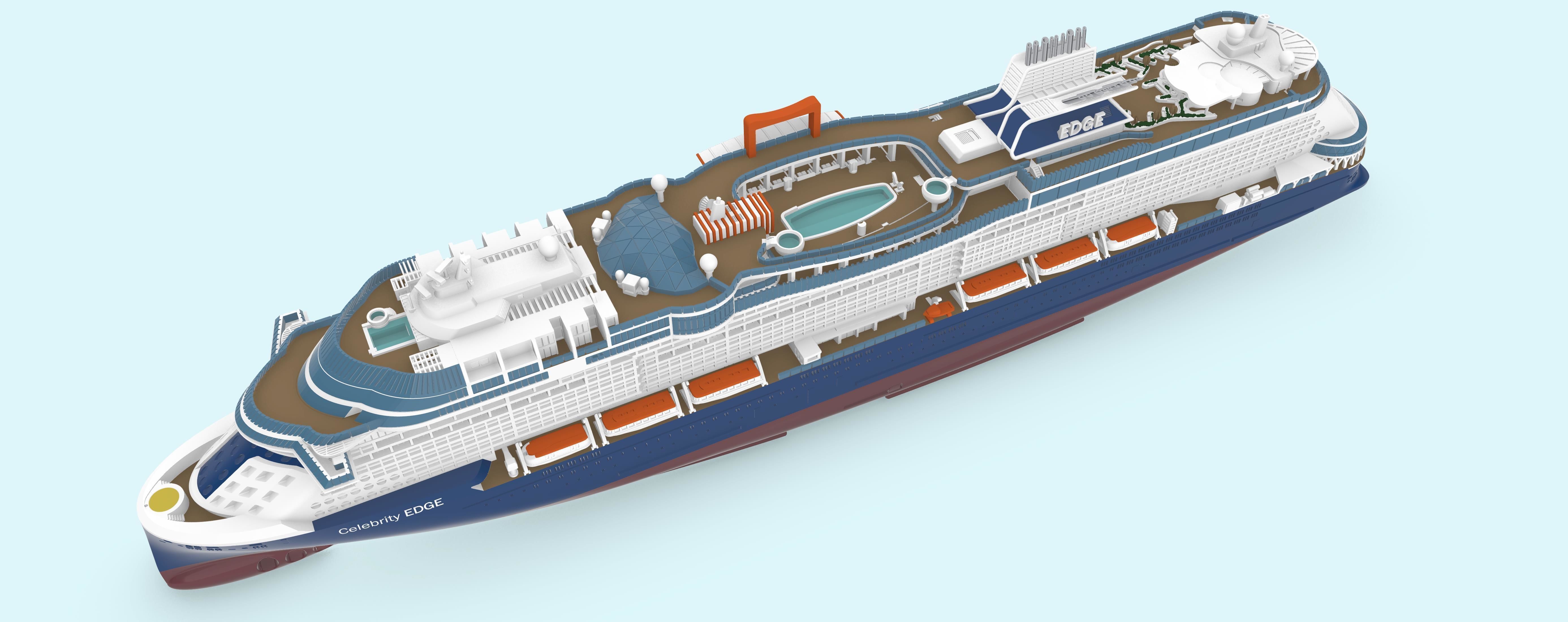 Celebrity EDGE cruise ship print ready model 3D print model_2