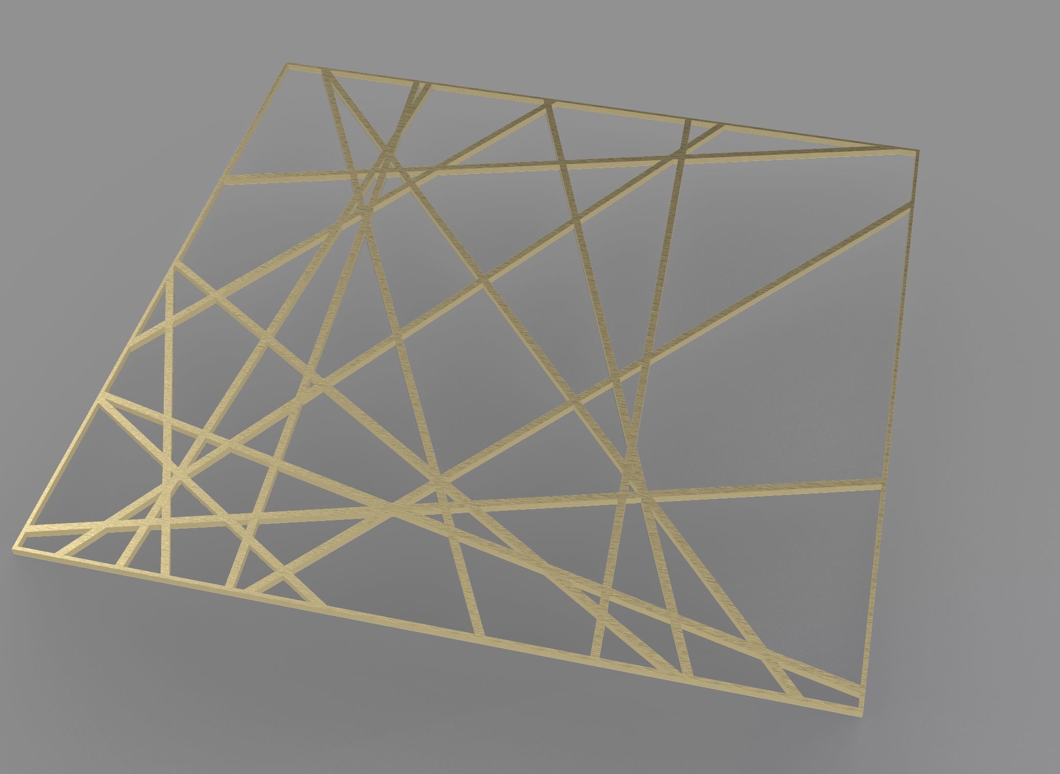 Gold Decorative Panel 6 Free 3D model_1