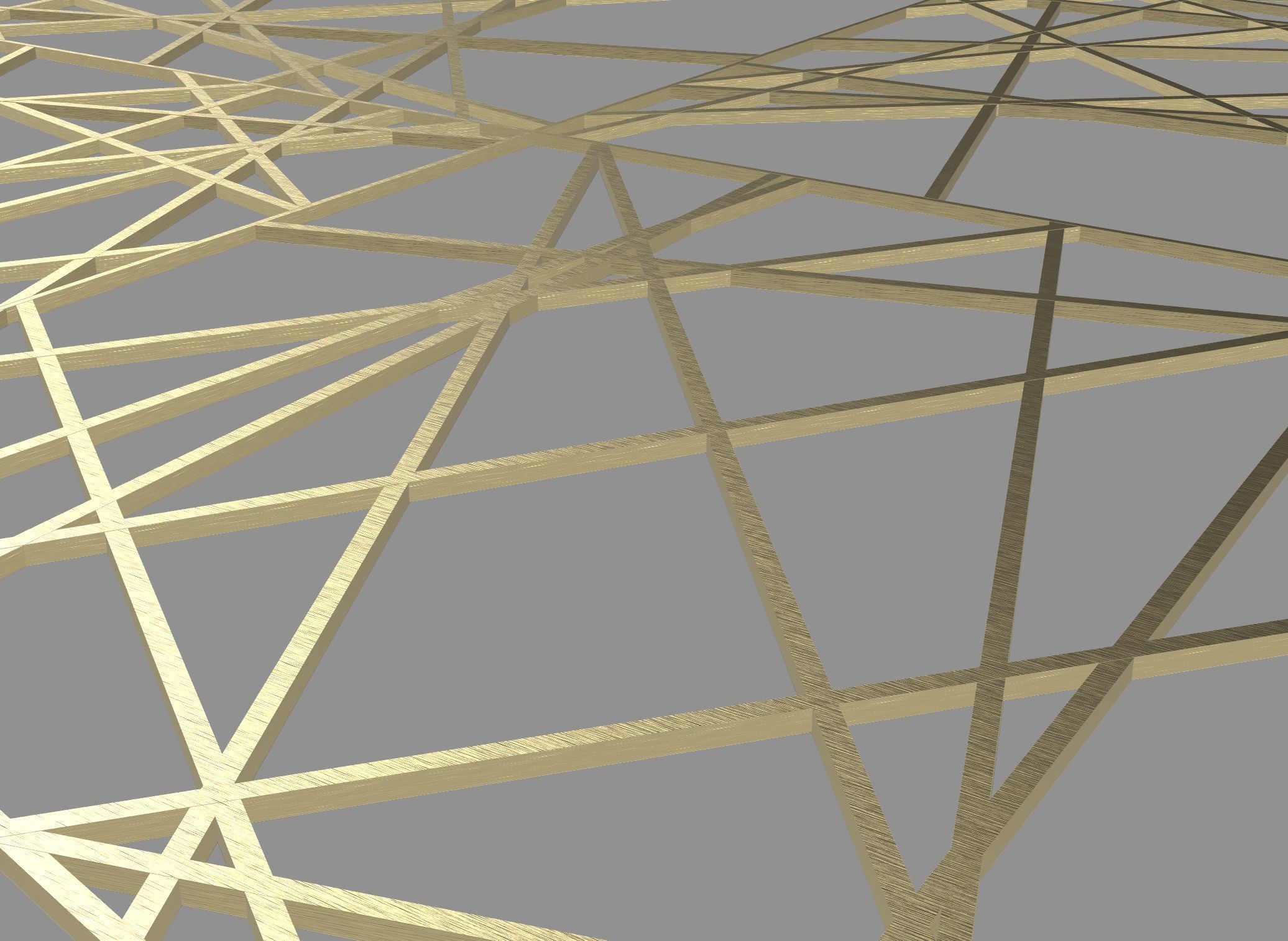 Gold Decorative Panel 6 Free 3D model_3