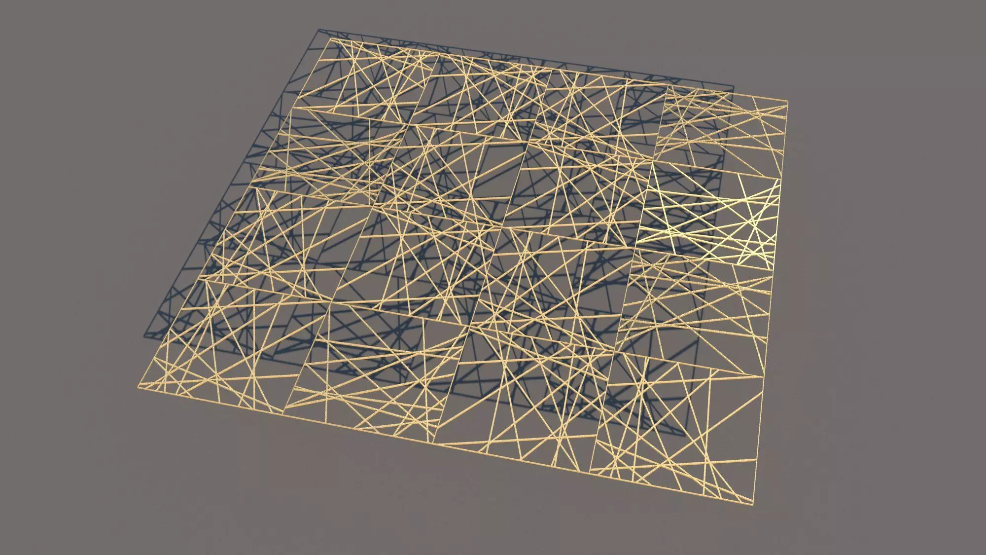 Gold Decorative Panel 6 Free 3D model_0