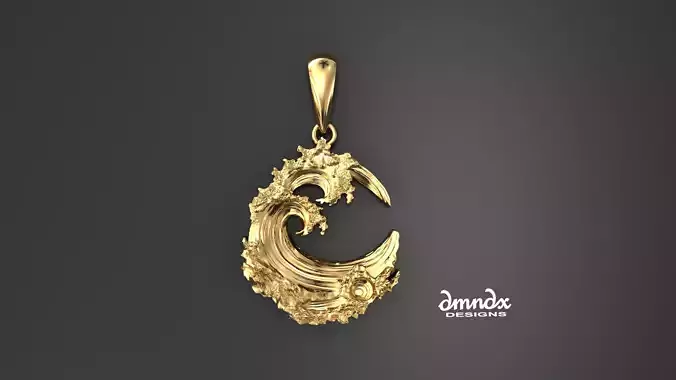 wave pendant 3D model