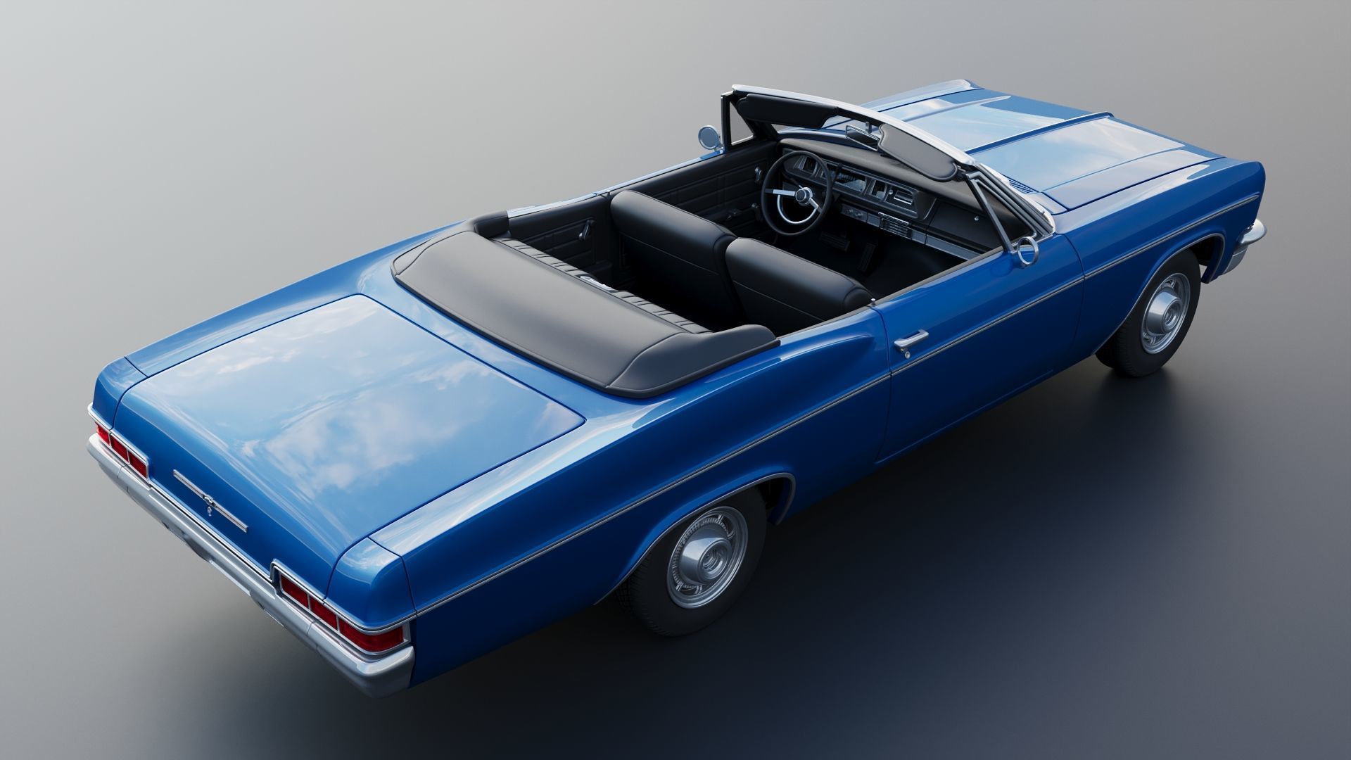 Chevrolet Impala Convertible 1966 3D print model_8