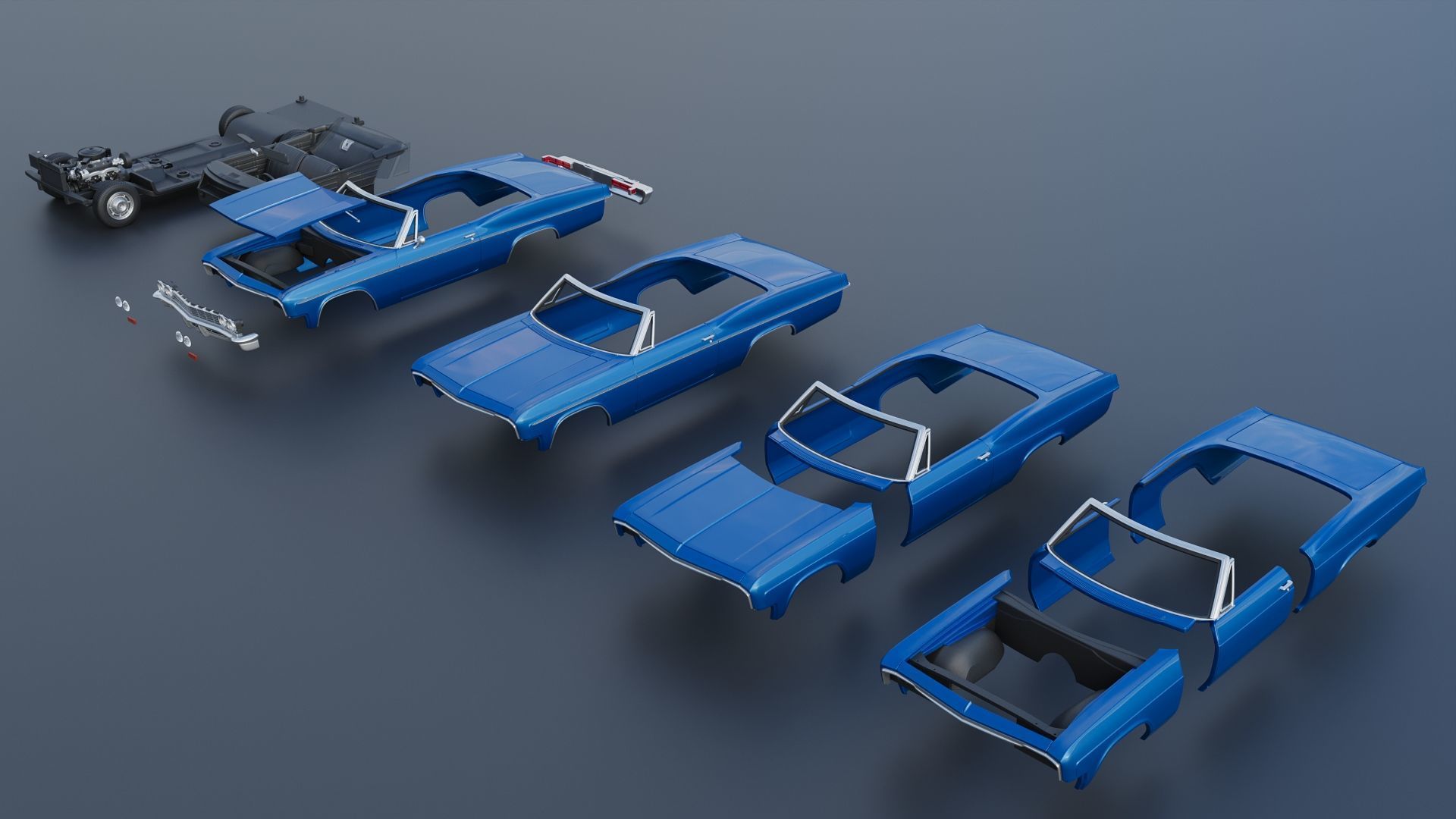 Chevrolet Impala Convertible 1966 3D print model_18