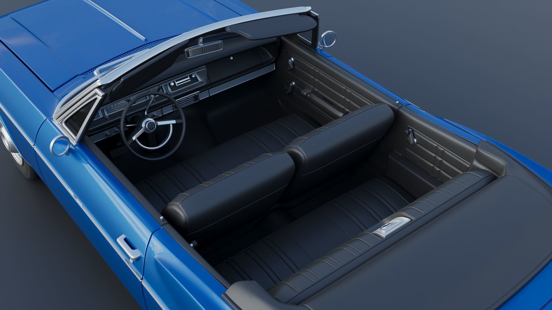 Chevrolet Impala Convertible 1966 3D print model_6