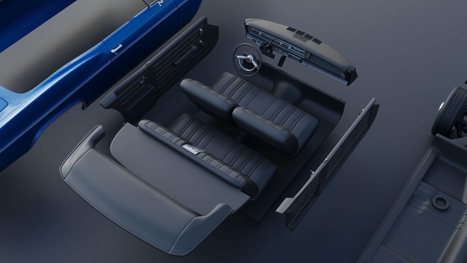 Chevrolet Impala Convertible 1966 3D print model_30