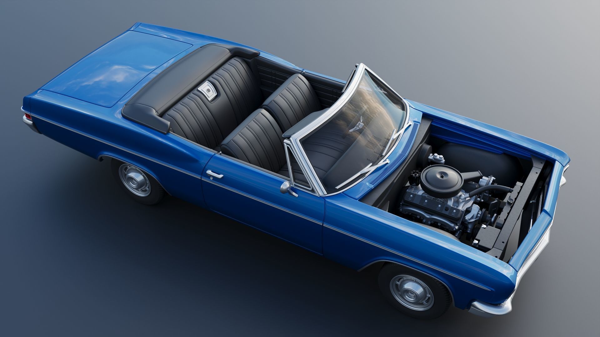 Chevrolet Impala Convertible 1966 3D print model_17