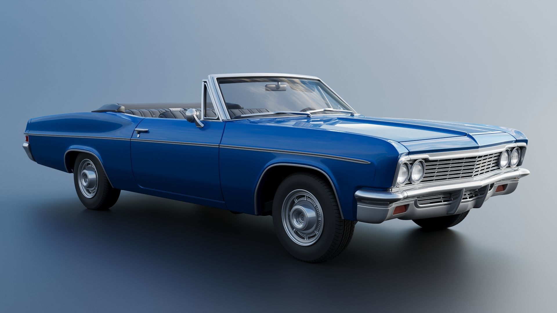 Chevrolet Impala Convertible 1966 3D print model_11