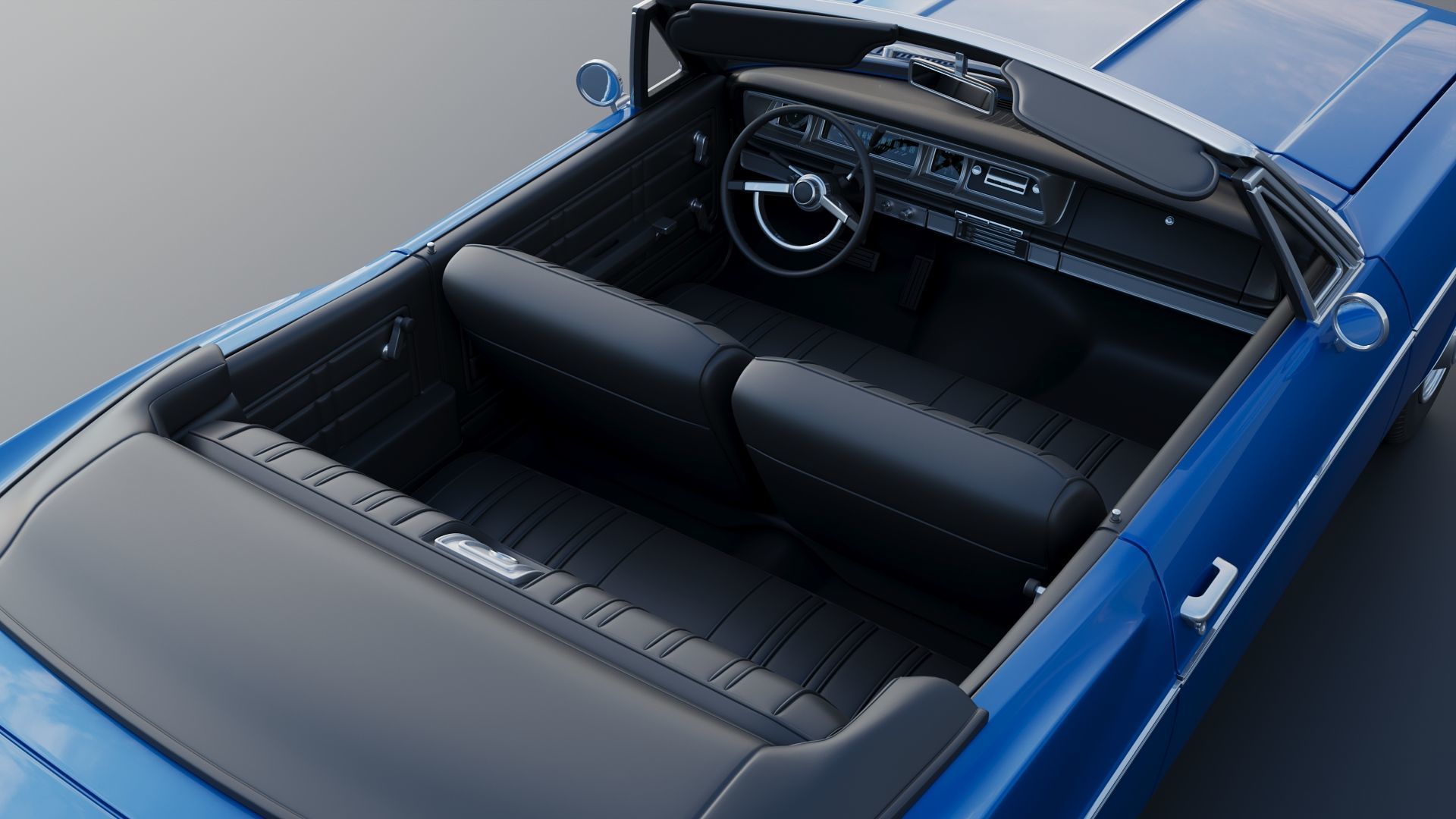 Chevrolet Impala Convertible 1966 3D print model_9