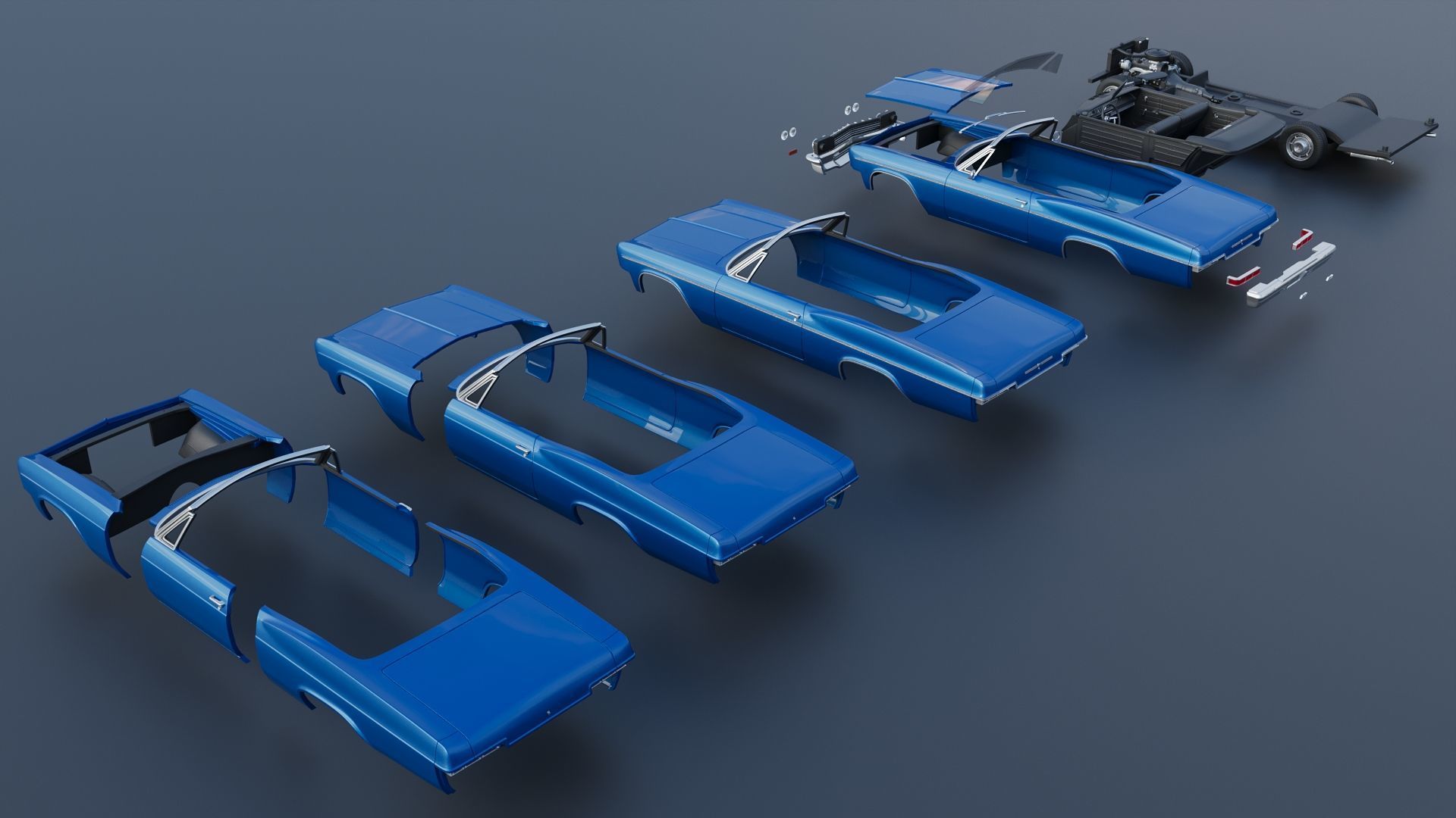 Chevrolet Impala Convertible 1966 3D print model_20