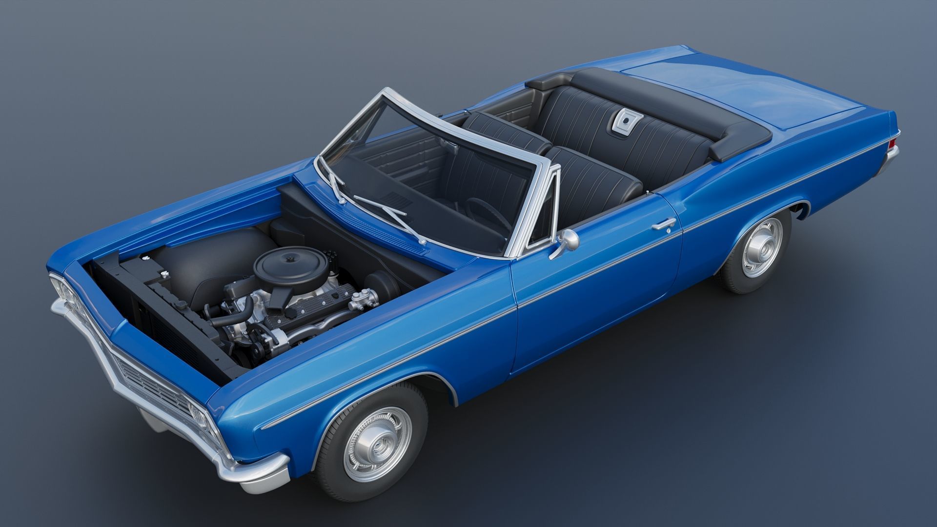 Chevrolet Impala Convertible 1966 3D print model_16