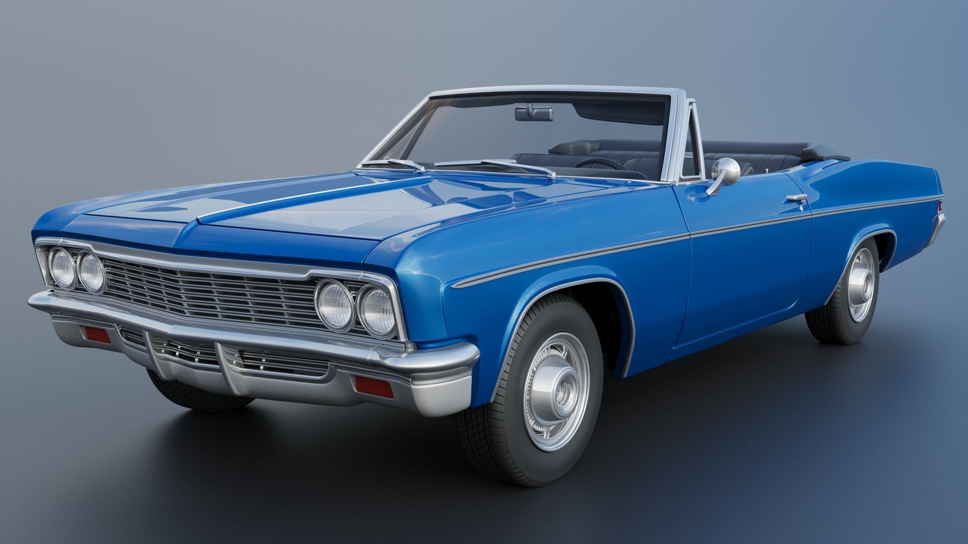 Chevrolet Impala Convertible 1966 3D print model_2