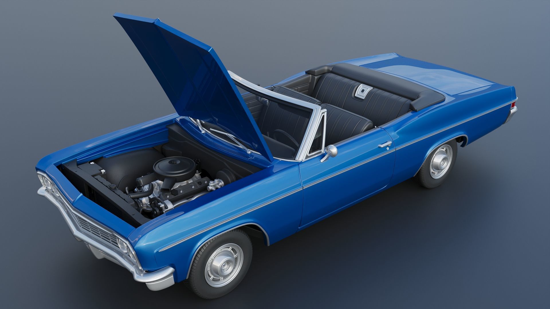 Chevrolet Impala Convertible 1966 3D print model_15