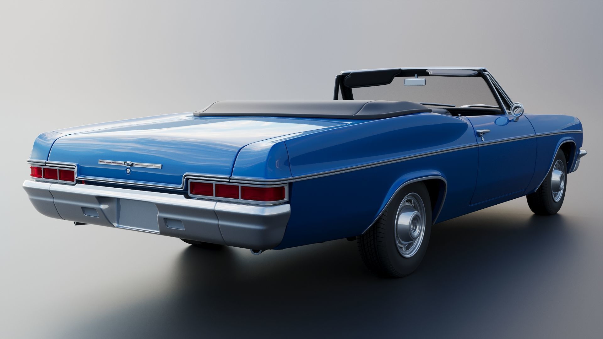 Chevrolet Impala Convertible 1966 3D print model_7