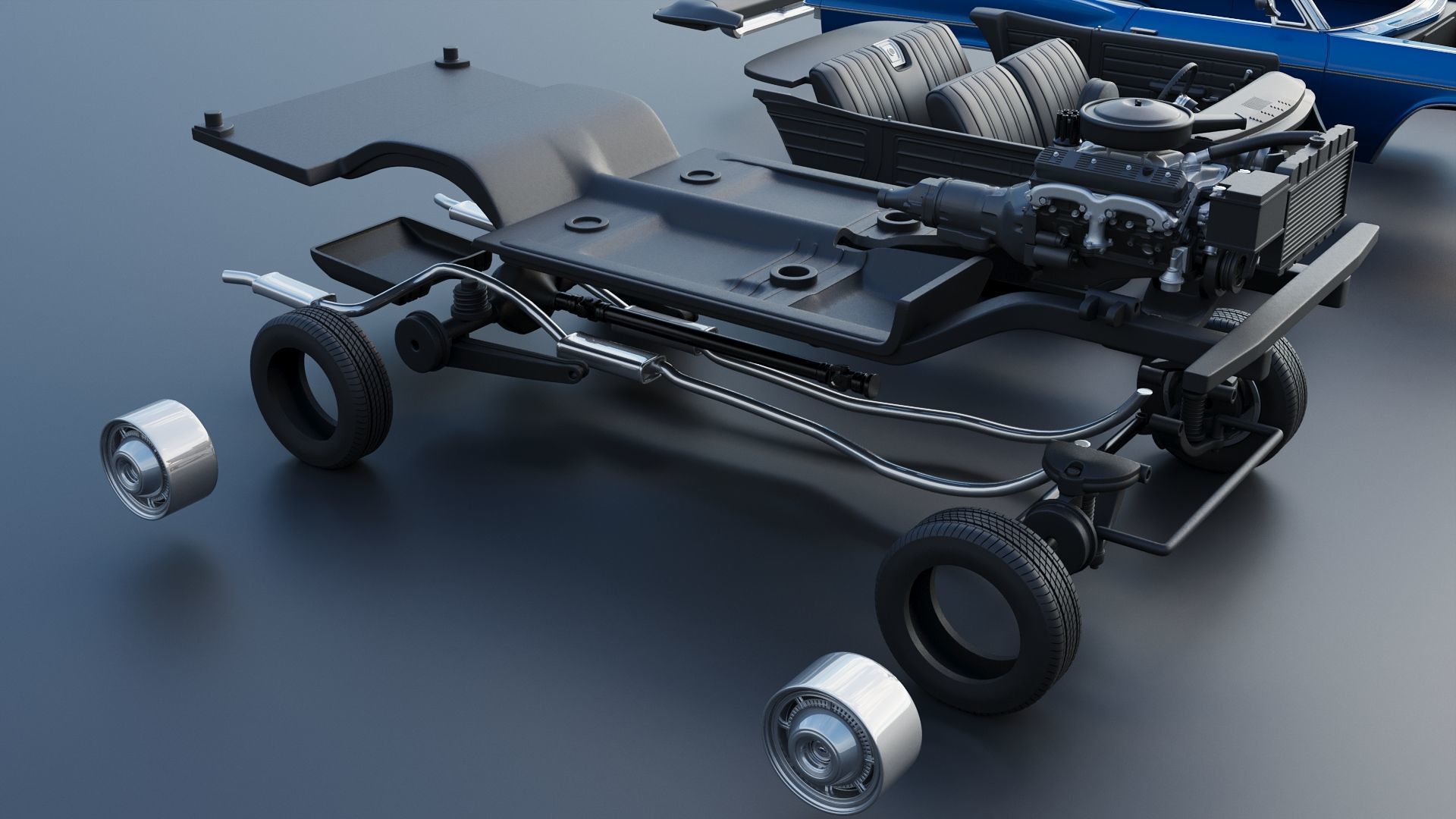 Chevrolet Impala Convertible 1966 3D print model_32