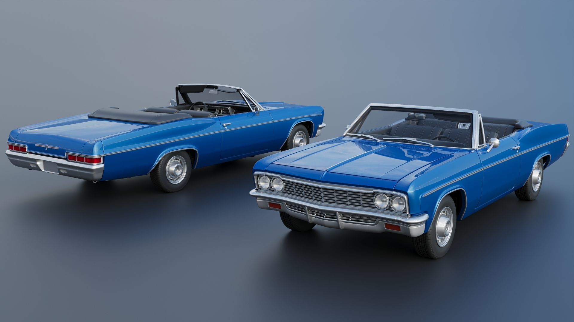 Chevrolet Impala Convertible 1966 3D print model_1