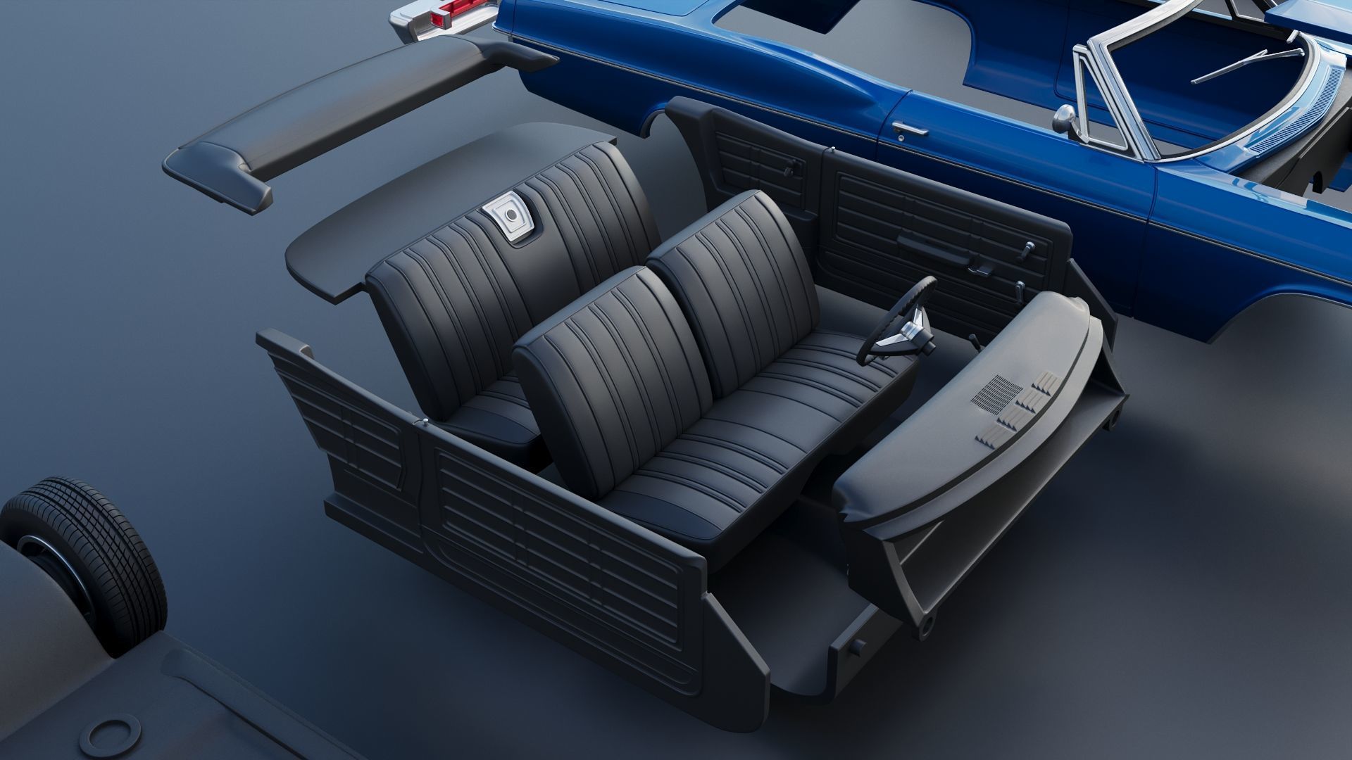 Chevrolet Impala Convertible 1966 3D print model_29