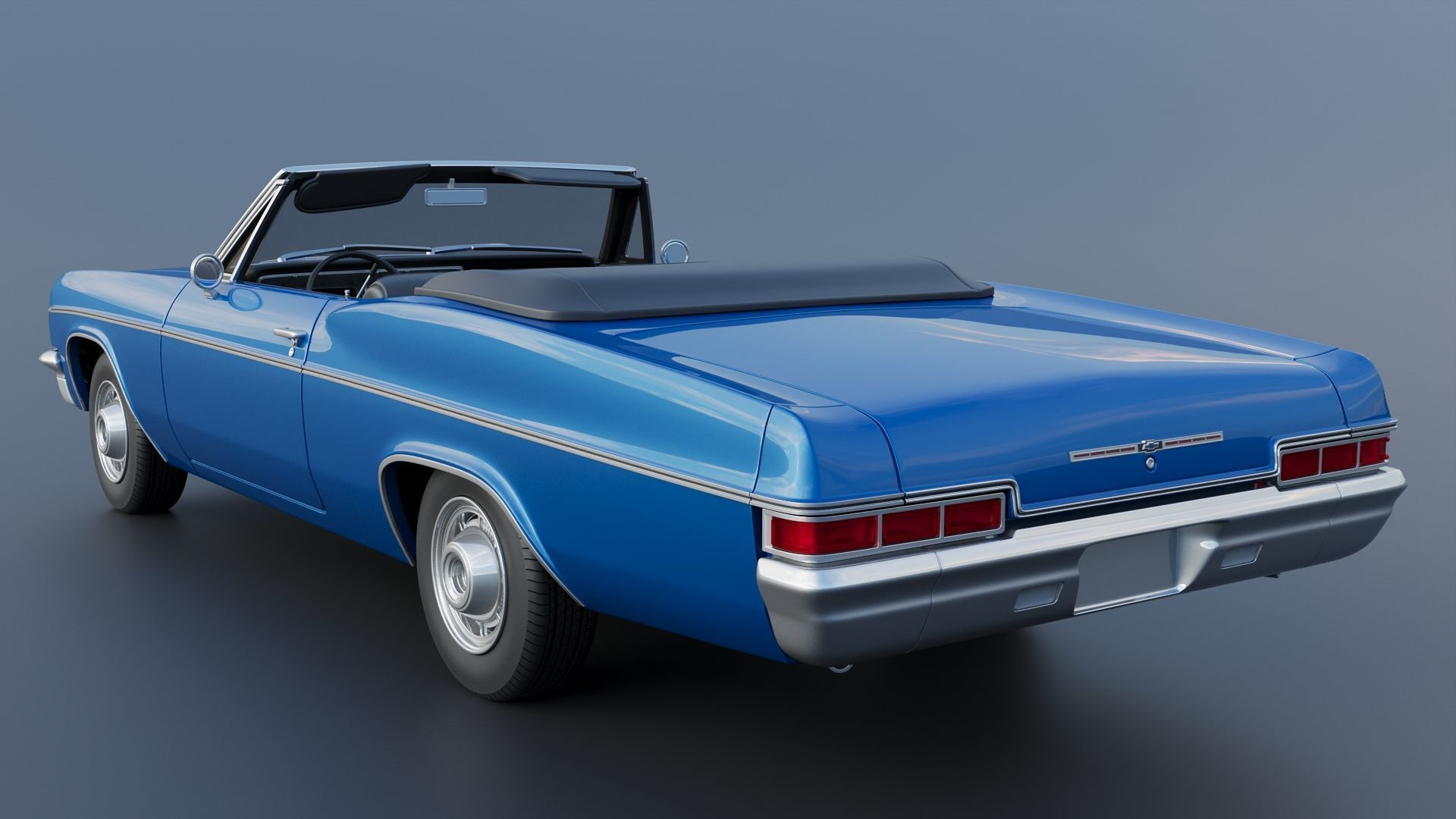 Chevrolet Impala Convertible 1966 3D print model_4