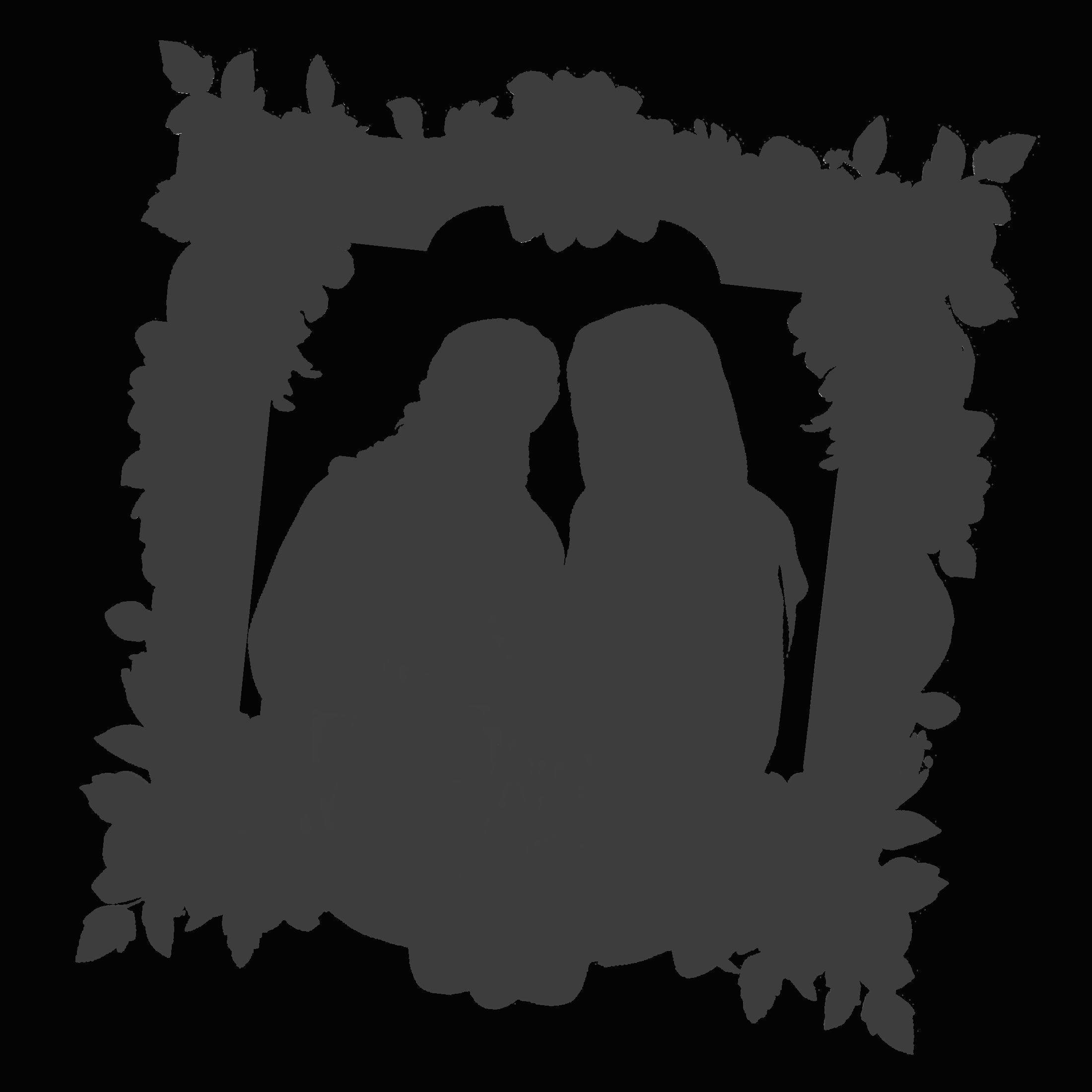 Divine Serenity in Floral Frame 3D print model_3