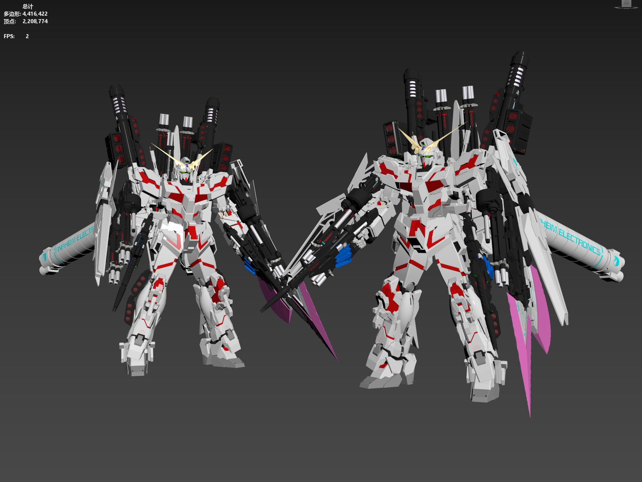 Gundam model figurine 3D model_1