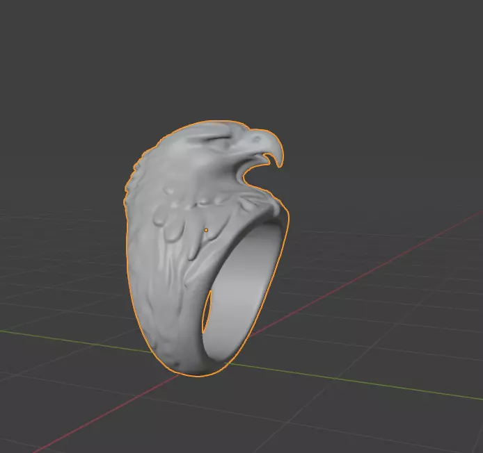 Eagle ring  3D print model_0