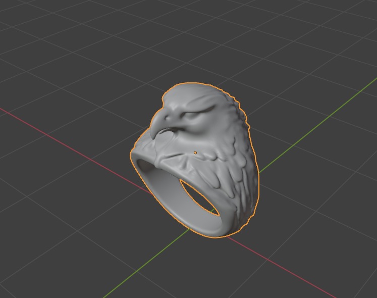 Eagle ring  3D print model_1