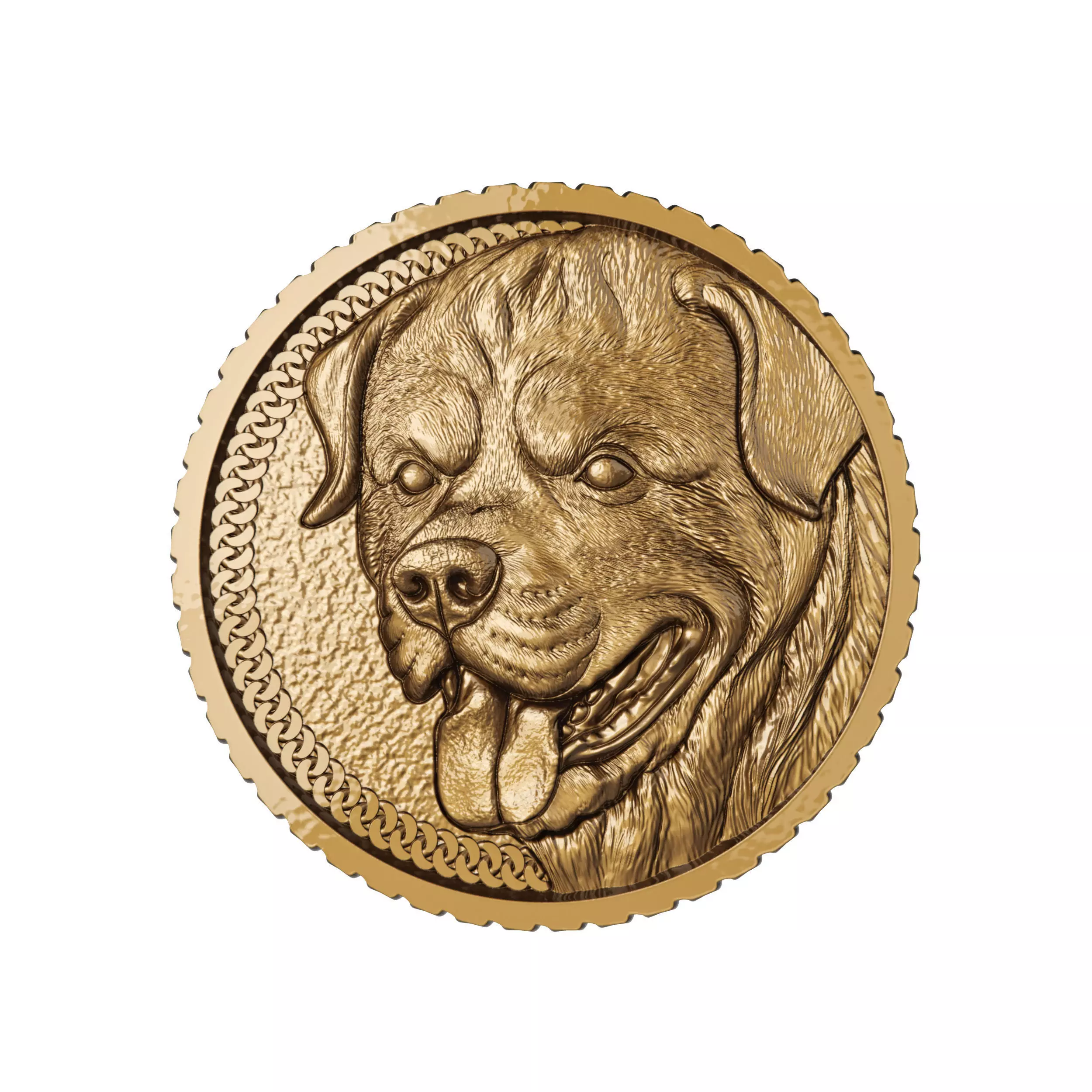 Dog Rottweiler Bas-relief 3D print model