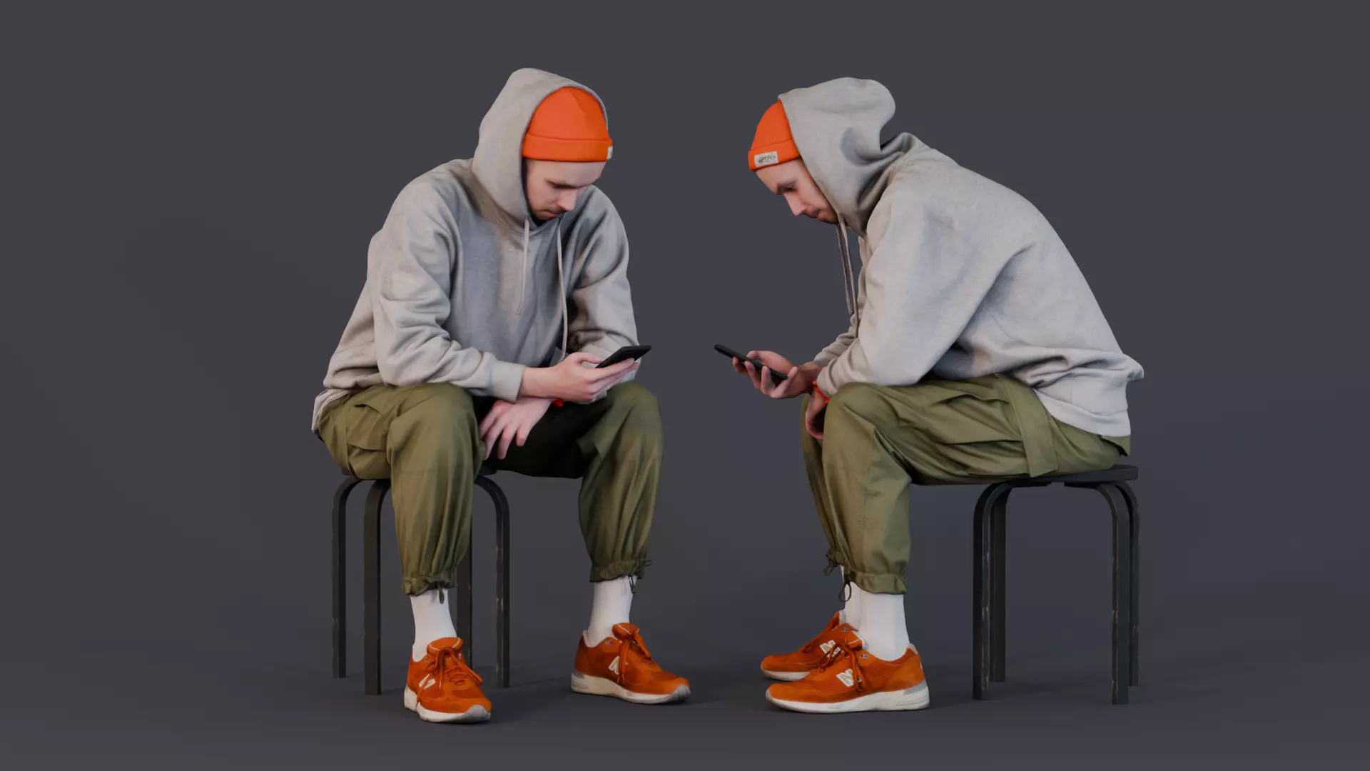 Reader in the Subway 3D model_0