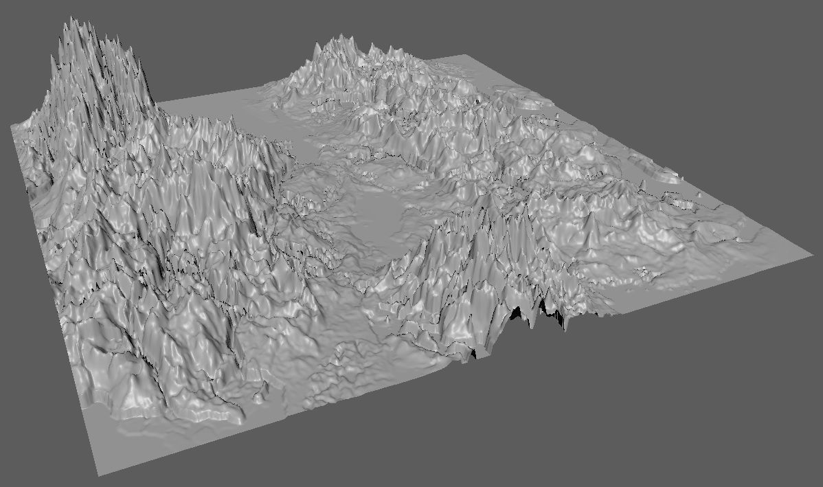 Mountains Terrains 3D model_1