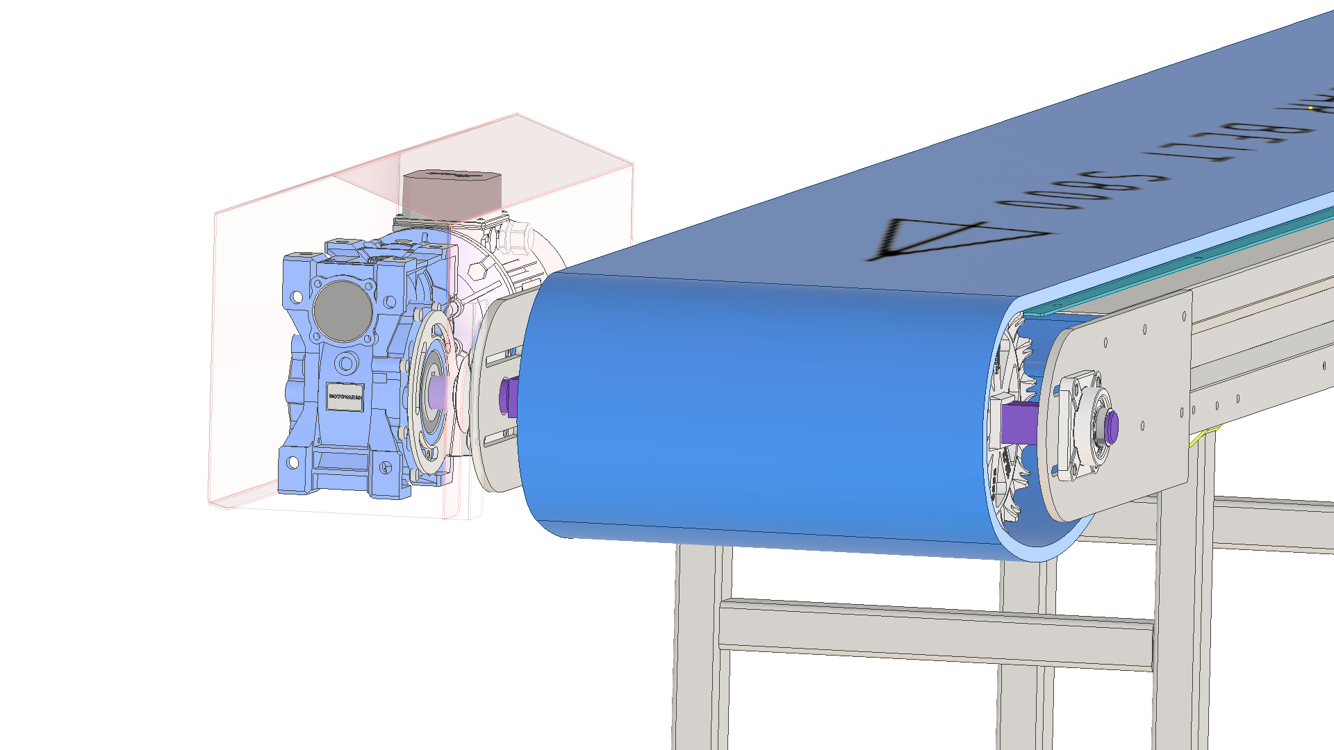 Modular Belt Conveyor 01 Low-poly 3D model_1