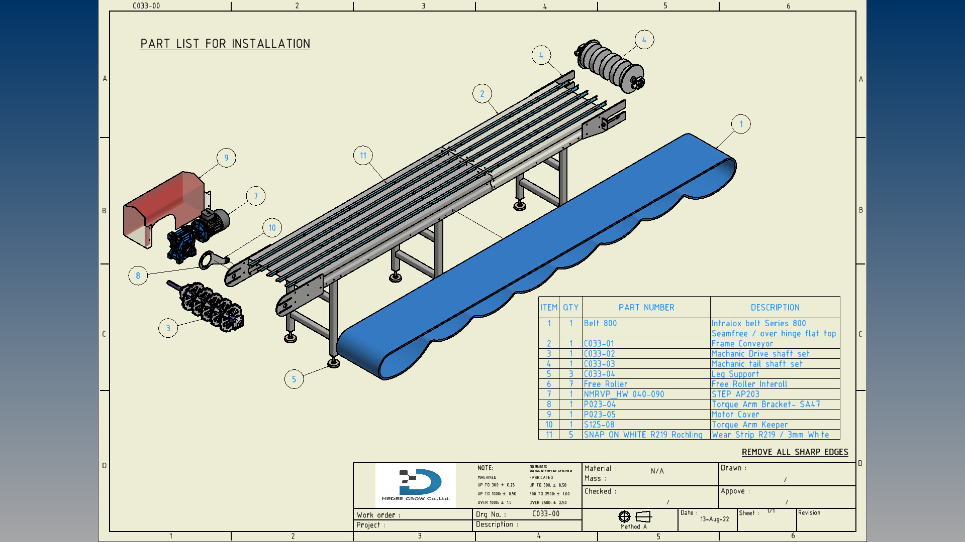 Modular Belt Conveyor 01 Low-poly 3D model_13