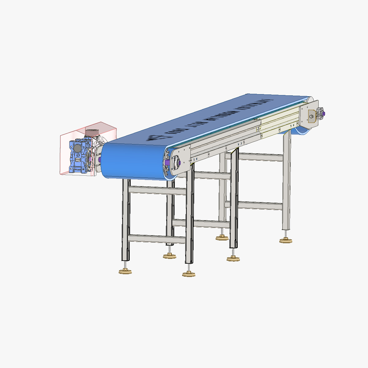 Modular Belt Conveyor 01 Low-poly 3D model_14