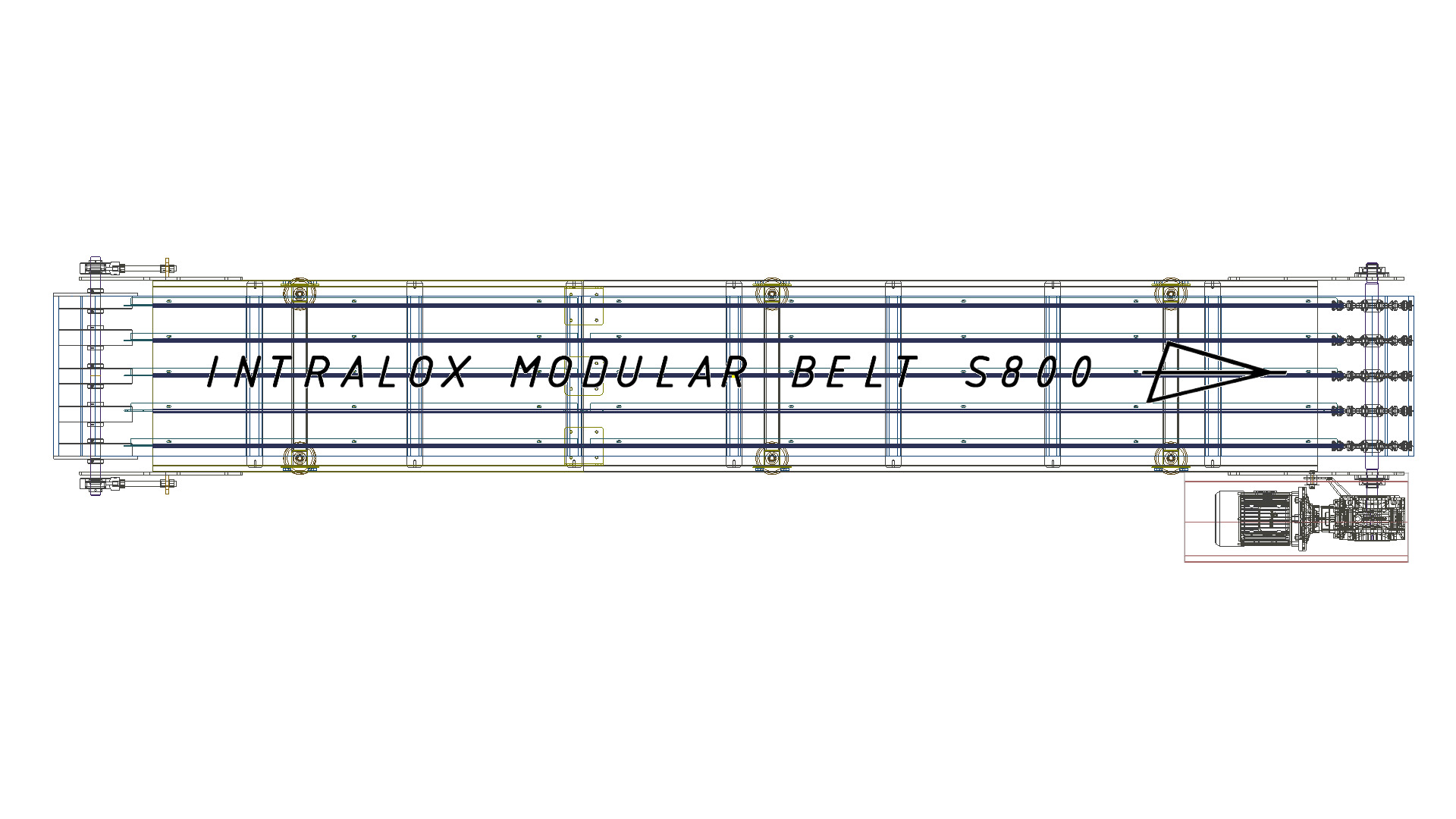 Modular Belt Conveyor 01 Low-poly 3D model_10