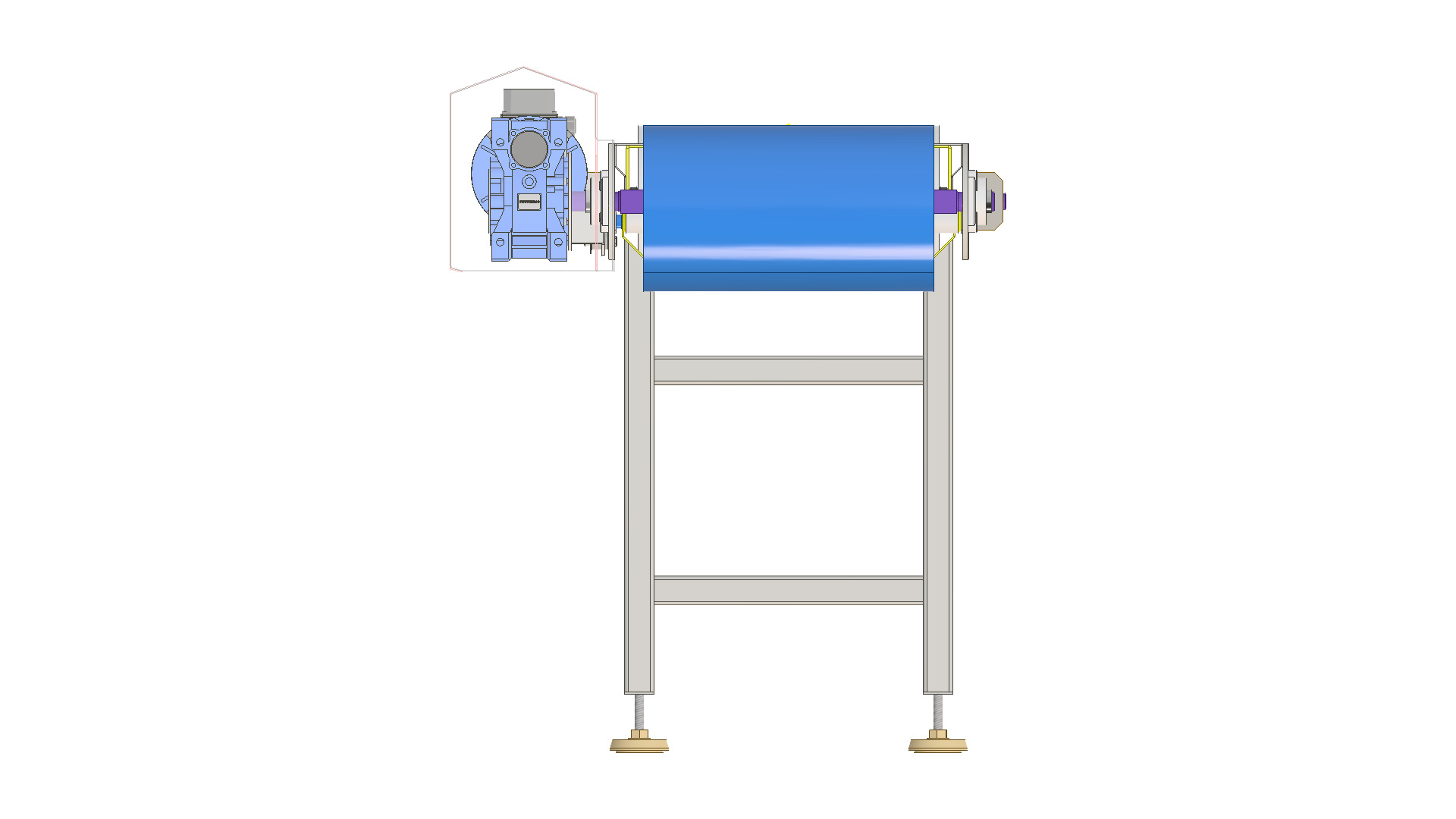 Modular Belt Conveyor 01 Low-poly 3D model_2