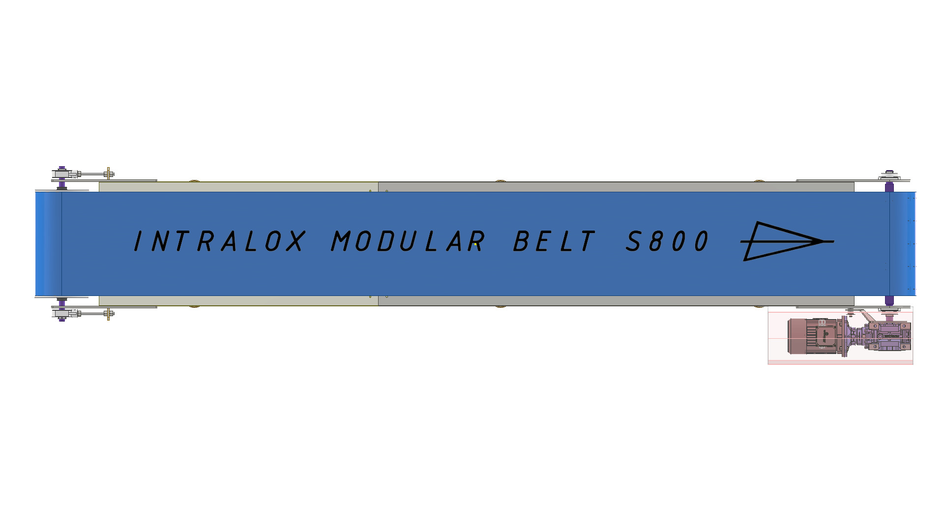 Modular Belt Conveyor 01 Low-poly 3D model_6