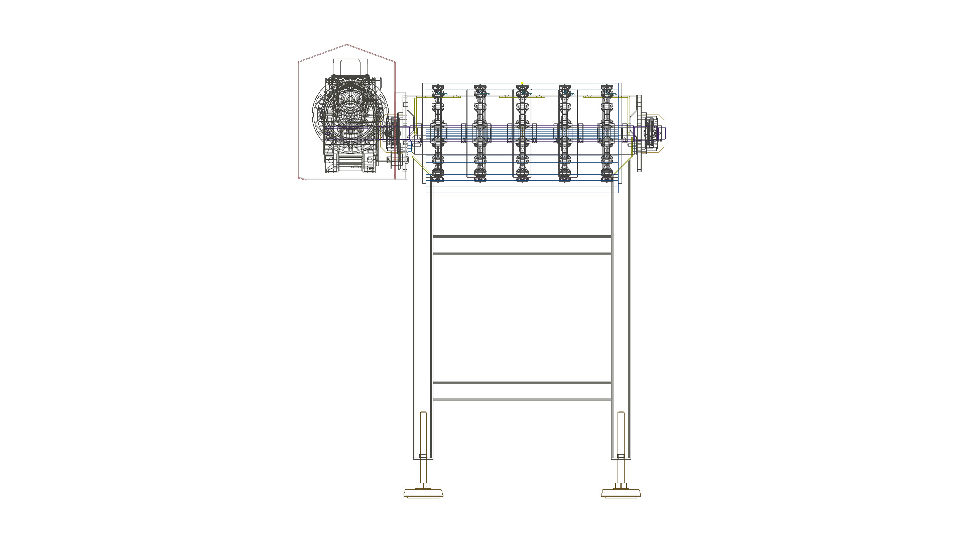 Modular Belt Conveyor 01 Low-poly 3D model_9