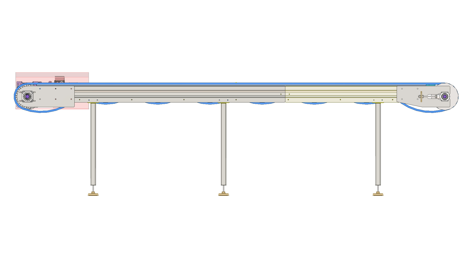 Modular Belt Conveyor 01 Low-poly 3D model_3