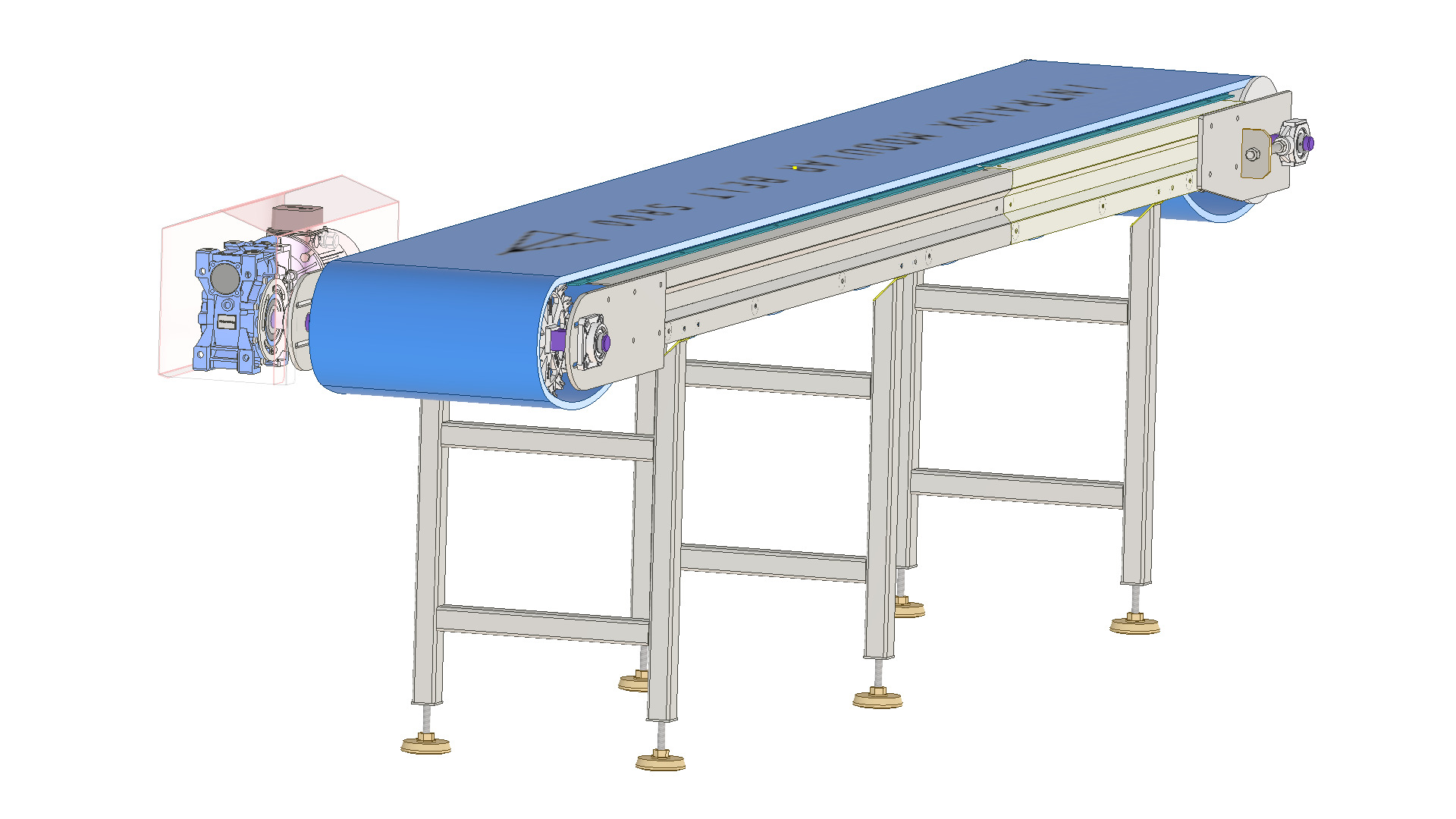 Modular Belt Conveyor 01 Low-poly 3D model_15