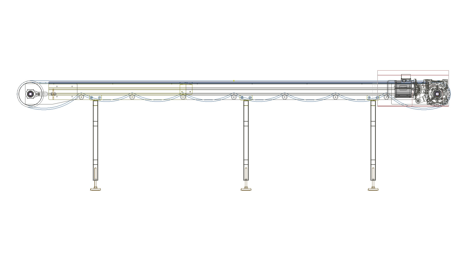 Modular Belt Conveyor 01 Low-poly 3D model_8