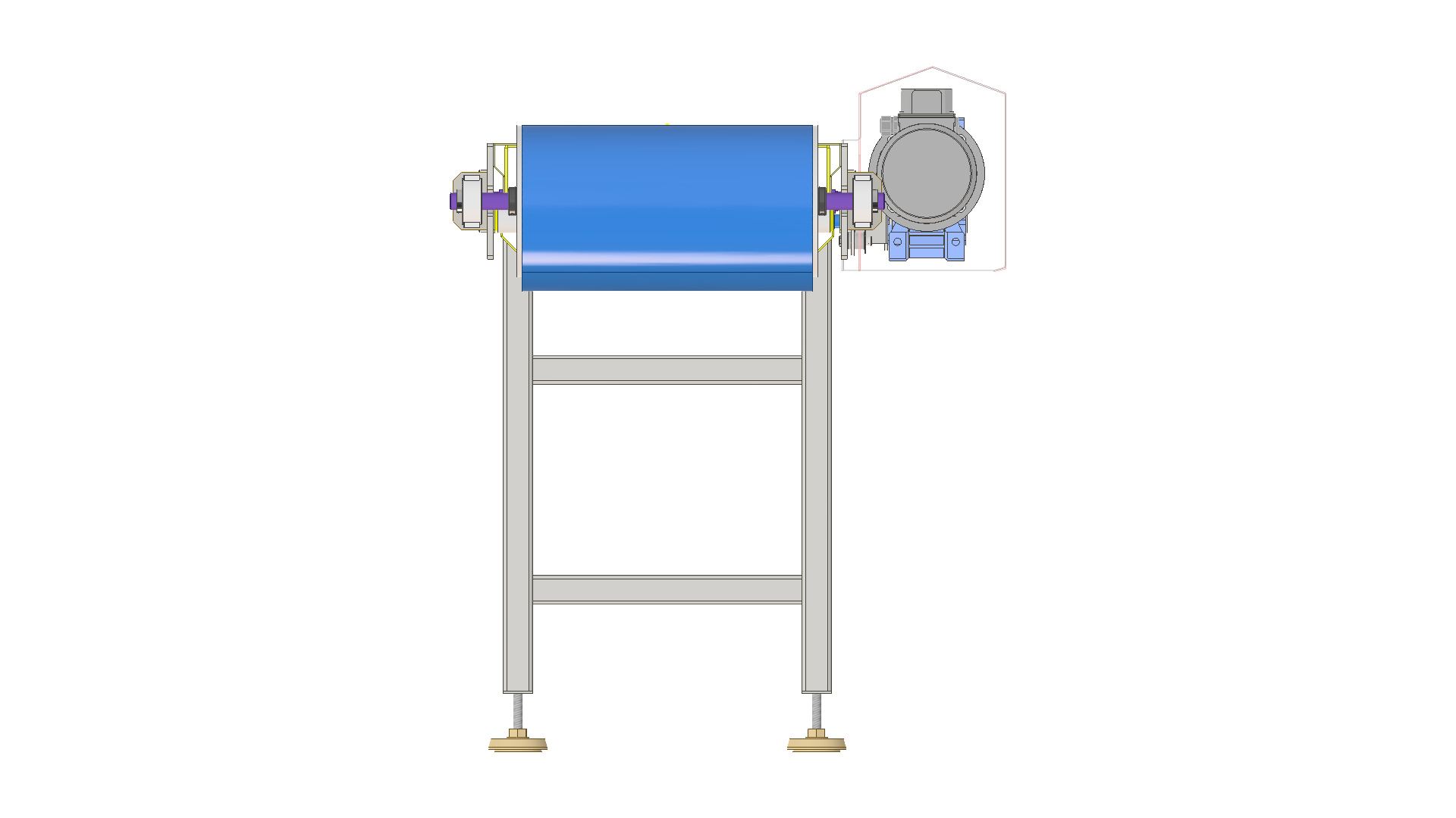 Modular Belt Conveyor 01 Low-poly 3D model_4