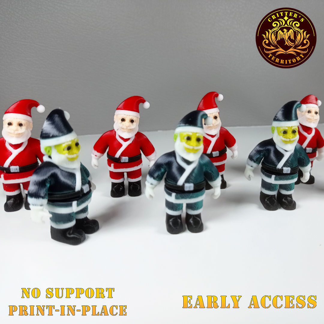 Flexi Mini Santa Claus Christmas Special Print in Place 3D print model_5