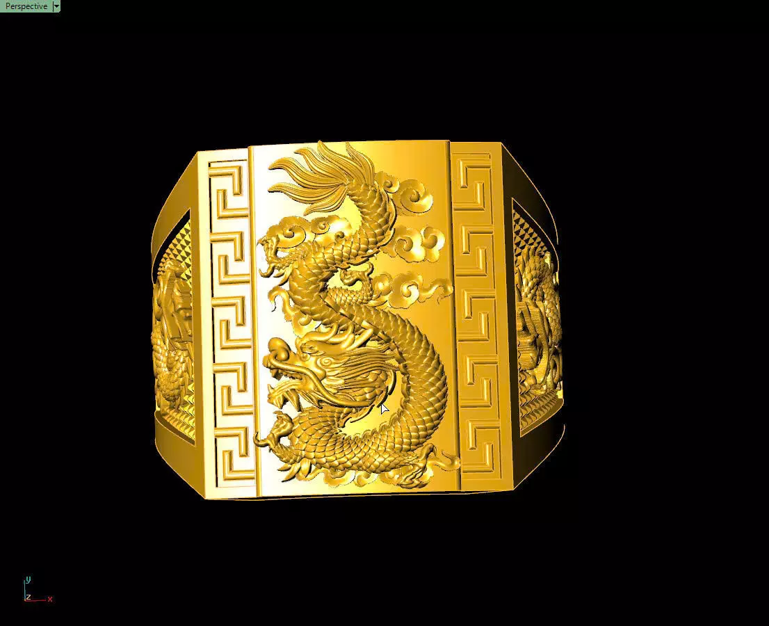 Dragon Rings 3D print model_0