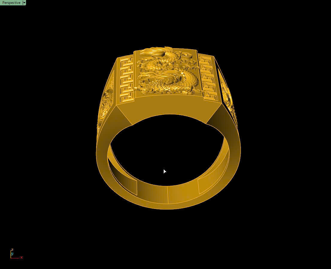 Dragon Rings 3D print model_2