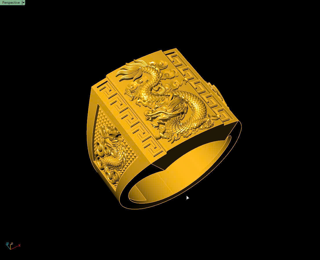 Dragon Rings 3D print model_1