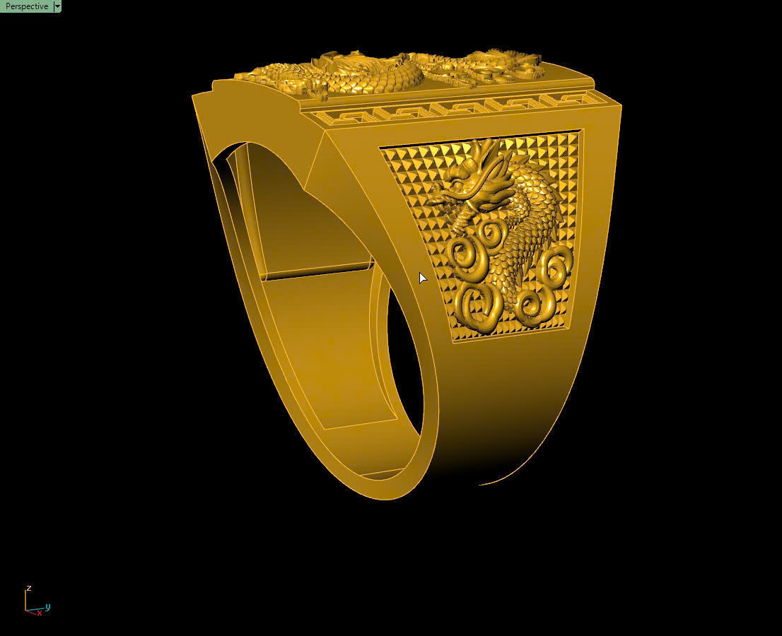 Dragon Rings 3D print model_3