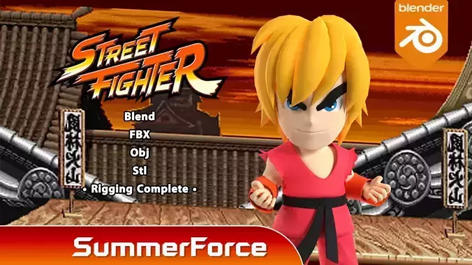 Ken SD - Street Fighter 3D model