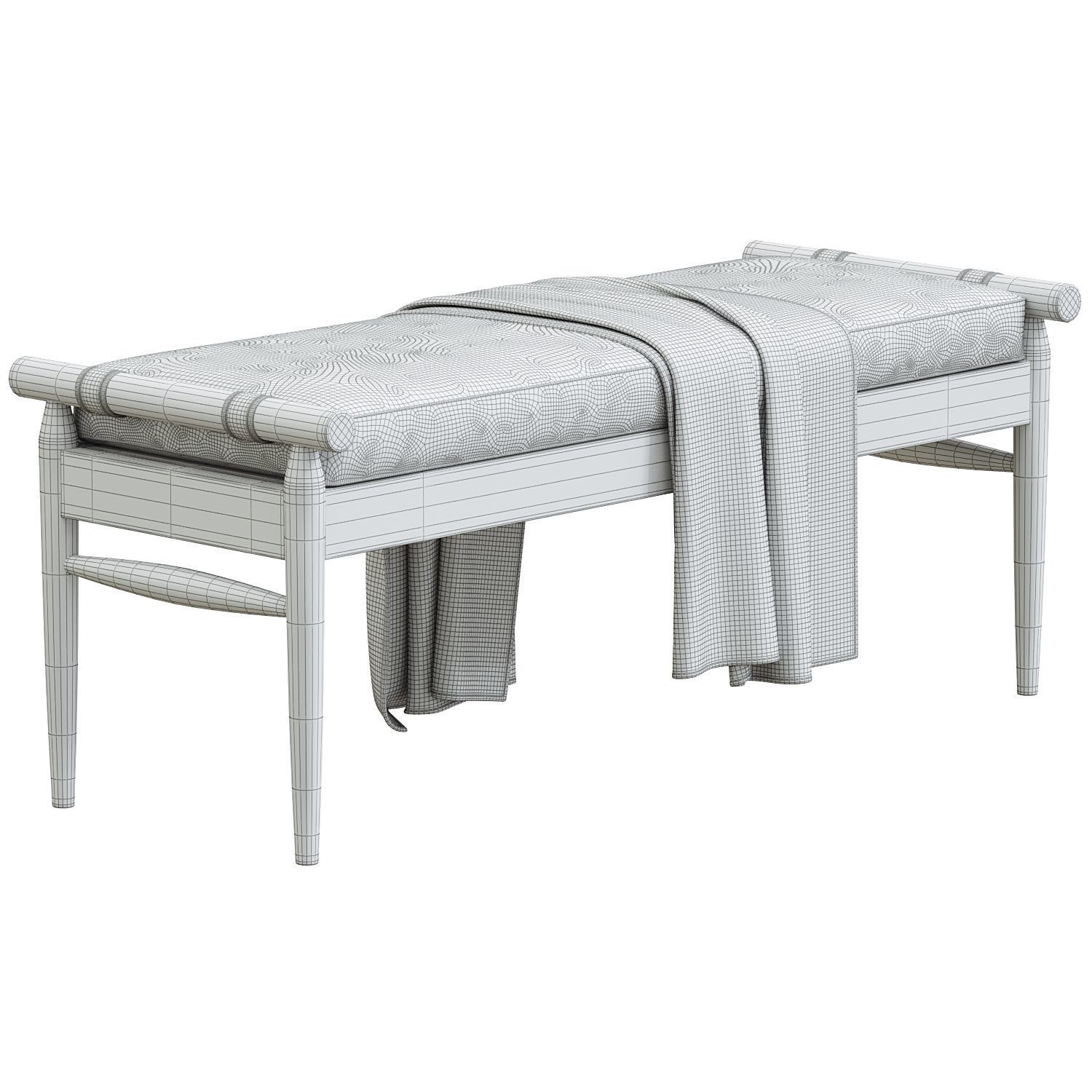 Bench Oatmeal Hearth Hand 3D model_3