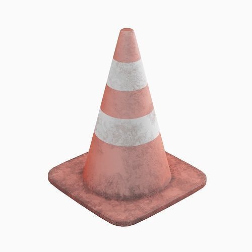 Traffic Cone 01 Low-poly 3D model